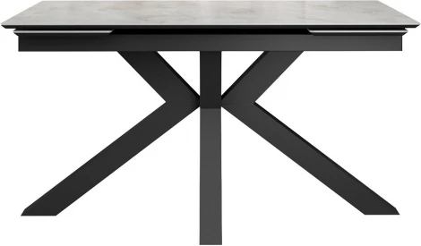 Стол DikLine SFE140 Керамика Italian Grey (глянец серый)/подстолье черное/опоры черные (2 уп.) арт.00-00075483