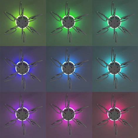 Потолочная люстра RGB на штанге Citilux Salma Smart CL224A161 (LED, 220V, голосовое управление, пульт управления, управление смартфоном, умный дом - Алиса, Маруся, Экосистема Сбер)