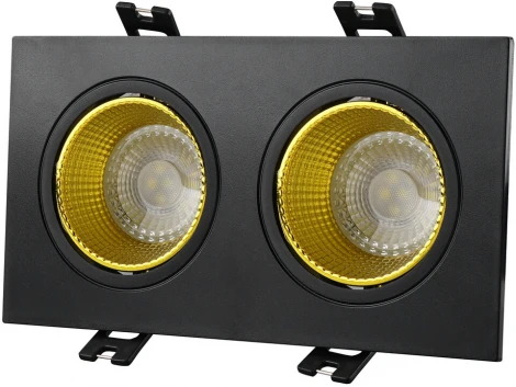 Встраиваемый точечный светильник Denkirs DK3072-BK+YE