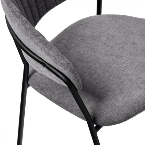 Комплект из 4-х стульев Turin серый вельвет с чёрными ножками Bradexhome арт.FR 0556K