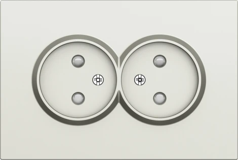 Накладка для розетки 2-й без заземления, со шторками 16A 250 В~, шампань Donel S08 DS22651