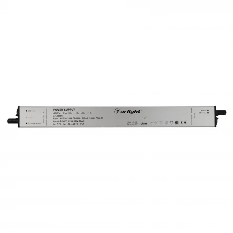 Блок питания ARPV-LG48060-LINEAR-PFC (48V, 1.25A, 60W) (Arlight, IP67 Металл, 5 лет) 034893