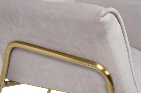 Кресло велюр светло-серый 71*58*87см Garda Decor арт.30C-1127-Z GRE