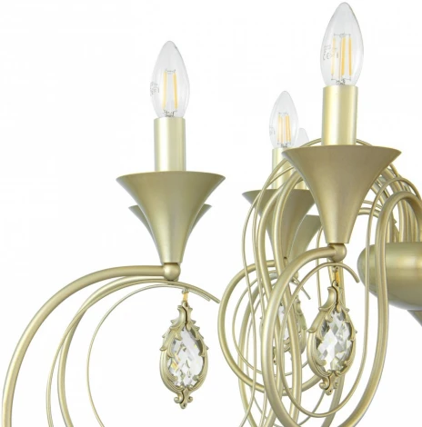 Подвесная люстра Arte Milano AM349920 349920/8-4 CG (220V, подвески, на цепи, подсвечник, свеча)