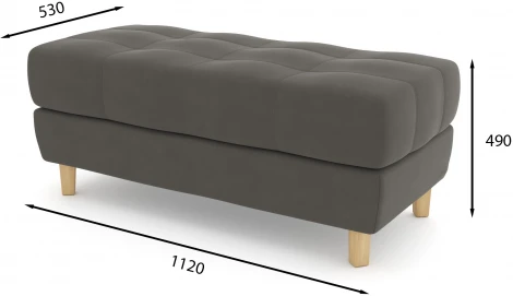 Банкетка Arsko Герберт каменный велюр