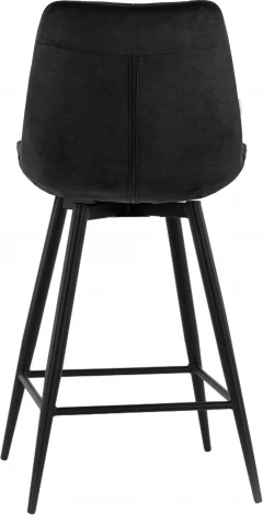Стул полубарный Флекс с поворотным механизмом  велюр черный Stool Group арт.УТ000040030
