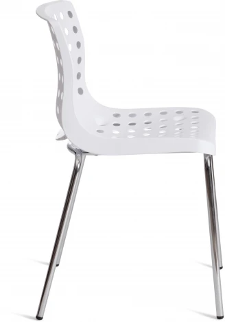 Стул SKALBERG (mod. C-084-A) металл/пластик, 46 х 56 79 см, White (белый) / Chrome (хром) Tetchair 19260