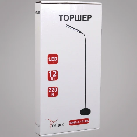 Торшер светодиодный с регулировкой цветовой температуры Reluce 00099-0.7-01 BK