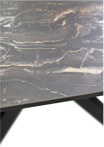 Стол M-City ESTEBIO 160 KL-176, итальянская керамика/ черный каркас