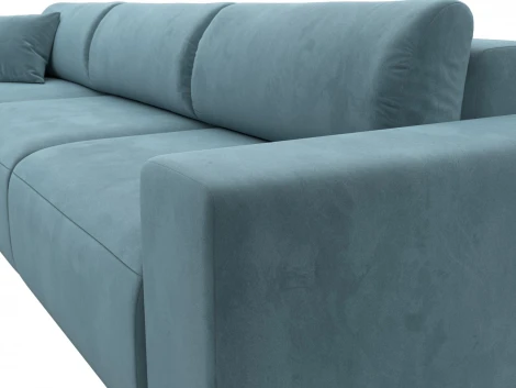 Диван угловой Лига-036 НПБ Классик Лонг левый угол (Бирюзовый/Велюр) Лига Диванов арт.121391L