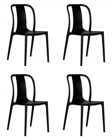 Набор 4 шт стул обеденный DOBRIN ADAM (черный)