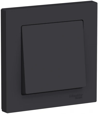 Выключатель встраиваемый одноклавишный (карбон) Systeme Electric AtlasDesign ATN001012