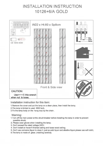 Настенный светильник Newport 10120 10126+6/A gold