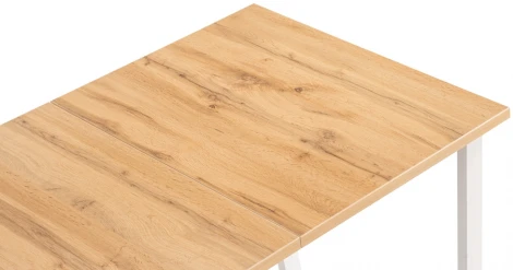 Стол раскладной Notta Лота Лофт 120 25 мм дуб вотан / белый матовый 489670