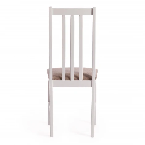 Стул SWEDEN white, ткань бежевая (Ford William 7) (Многослойная фанера)
