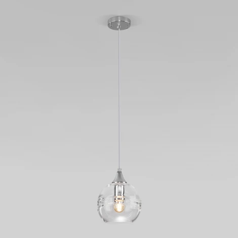 Умный подвесной светильник Eurosvet Lotus 50221/1 прозрачный (220V, на проводе, шар)