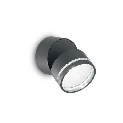 Настенный светильник уличный Ideal Lux Omega AP ROUND ANTRACITE 4000K