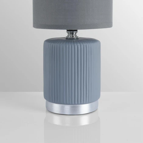 Настольная лампа Lumion Kaisa 8177/1T серый, керамика/текстиль E14 1*40W 220V (выключатель, круглые)