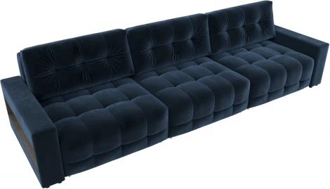 Диван прямой с полками Лига-053 НПБ Лонг Лига Диванов (Велюр) арт.128924