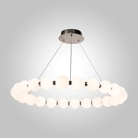 Подвесной светильник светодиодный AM Group PEARL PEARL-D800 CH (220V, на тросе, шар, бусы)