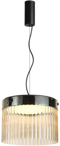 Подвесной светильник каскадный Odeon Light Pillari 5047/24L черный/светл.янтарный/металл/стекло LED 24W 4000К 2715Лм (220V, на проводе, круглые)