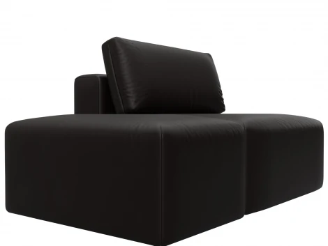 Модули диван и пуф Лига-060 НПБ (ЛДСП,Брус,Фанера/Пластик/Экокожа/Коричневый) Лига Диванов 130085