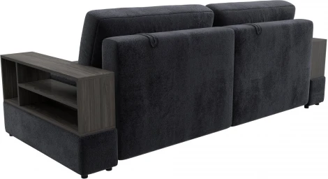 Диван прямой с 2 полками Лига-055 НПБ Лига Диванов (Велюр) арт.129063