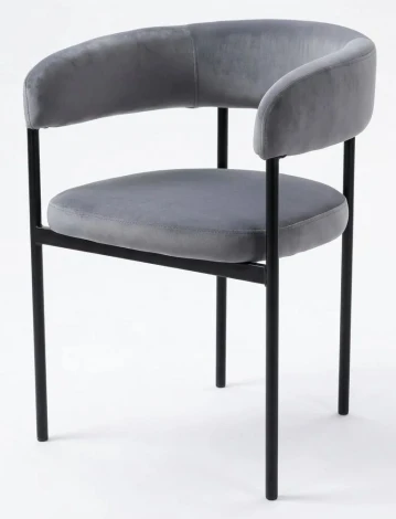 Стул СТАН, цвет H-14 Серый, велюр / черный каркас M-City 64805