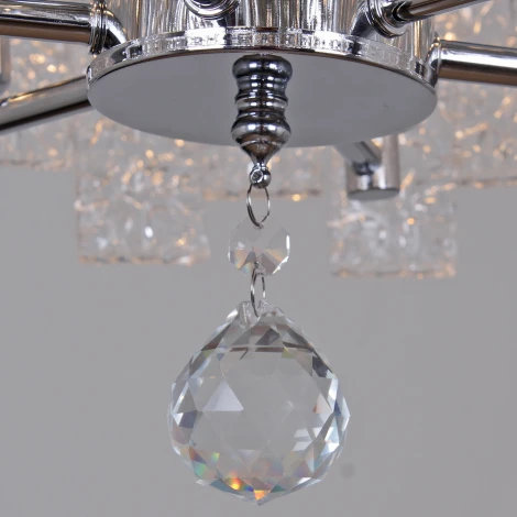 Потолочная люстра на штанге хрустальная Reluce 89043-0.3-10
