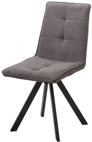 Стул BRONX, 360 град. поворот. B28 Темно-серый, велюр / черный каркас, М-City