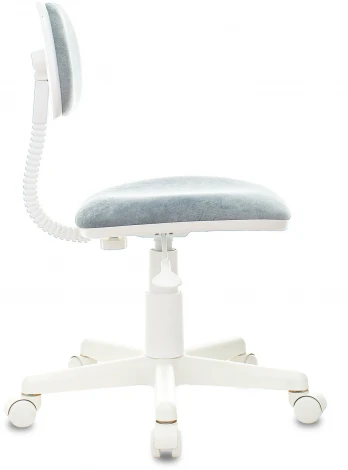 Кресло детское CH-W201NX серо-голубой Light-28 крестов. пластик белый Бюрократ CH CH-W201NX/LT-28