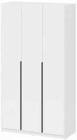 Шкаф Woodville Даиго трехстворчатый белый текстурный арт.593699