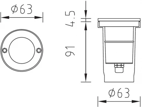 Встраиваемый светильник уличный Oasis Light 73201А SS (12V, круглые, IP67)