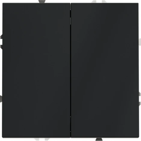 Проходной переключатель двухклавишный (графит) Voltum S70 VLS020307