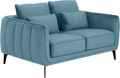 Диван Amsterdam двухместный ОГОГО (арт.342690), (Ткань/Голубой)