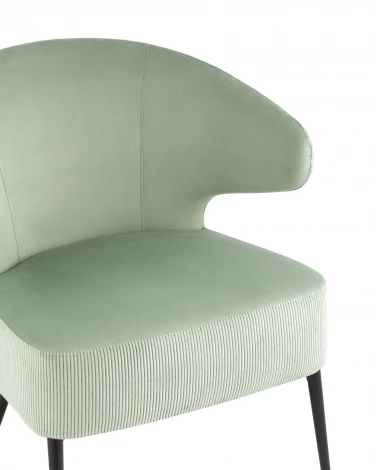 Кресло Stool Group лаунж Royal Stripes велюр фисташковый УТ000036777