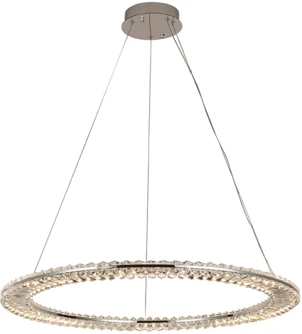 Подвесной светильник Newport 8240 8241/800 chrome (LED, 220V, хрусталь, на тросе, кольцо)