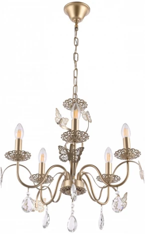 Подвесная люстра Arte Milano AM346179 346179/5 CG (220V, подвески, на цепи, подсвечник, свеча)
