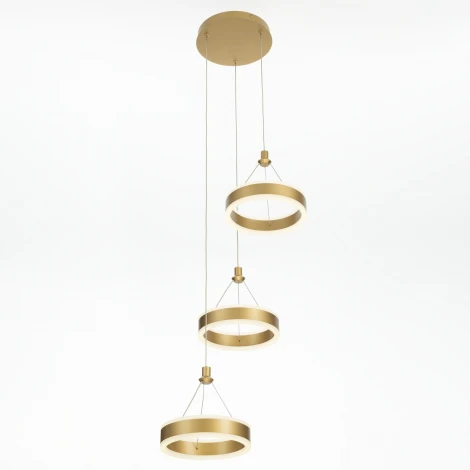 Подвесной светильник ярусный каскадный светодиодные Citilux Дуэт CL719032 (регулировка яркости, 220V, на проводе, кольцо)