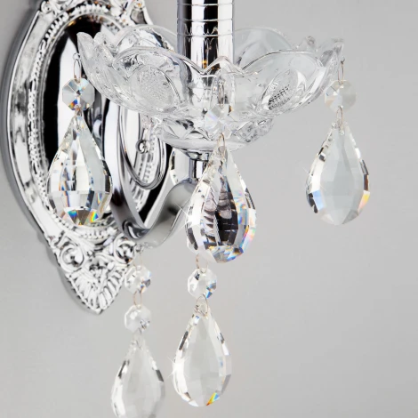 Бра Eurosvet 3188 3188/1 хром/прозрачный хрусталь Strotskis