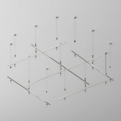Шинопровод магнитный 2 м Flarity платина Maytoni Busbar trunkings Flarity TRX154-112PT (24V)