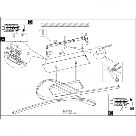 Подвесной светильник Eglo Palozza 97362 (LED, 220V, на тросе)