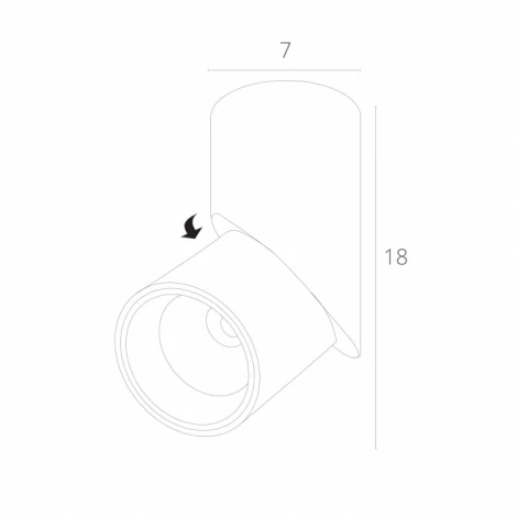 Накладной точечный светильник Arte Lamp Meisu A7717PL-1GY