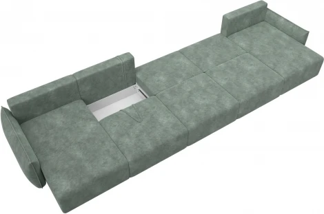 Диван п-образный Лига-051 НПБ МегаЛонг Лига Диванов (Велюр) арт.128745