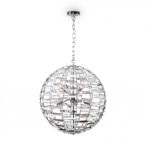 Подвесной светильник Maytoni Palla MOD092PL-08CH (220V, хрусталь, на цепи, шар)