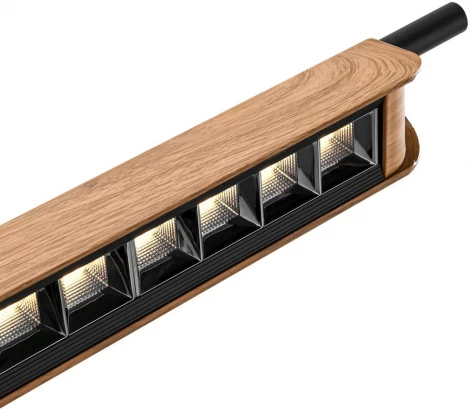 Подвесной светильник Odeon Light Punto 7018/40LB c сенсорн. включением цв. тем-ры 2700-4000-5500K металл/акрил окраш под дерево 40W 220V (LED, диммер, сенсорный выключатель, на проводе)