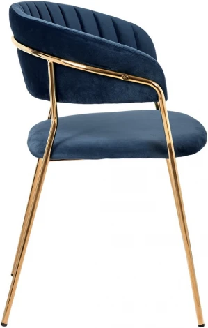 Комплект из 4-х стульев Turin синий с золотыми ножками Bradexhome арт.FR 0557K