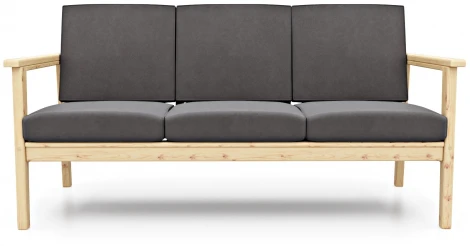 Диван Arsko прямой Лориан Б сосна велюр серый