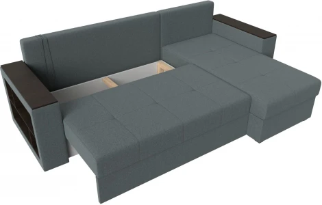 Диван угловой Дубай Лайт правый угол (Серый/Рогожка) Лига Диванов арт.121640