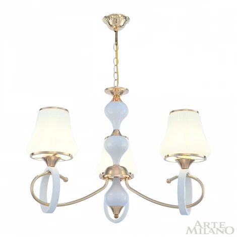 Подвесная люстра Arte Milano Florentia-2387 302387/3 Wh/Gd (220V, на цепи)